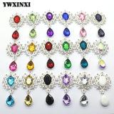 Delicate Shining Brooch Crystal Accessories Set