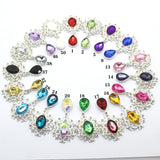 Delicate Shining Brooch Crystal Accessories Set