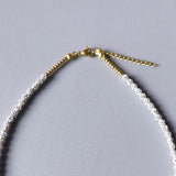 4mm Crystal Bead Necklace with Letter Pendant