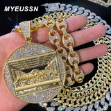Last Supper Pendant Necklace Cuban Link Men Hip Hop Style Women Gift