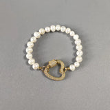 Copper Alloy Chain Bangle with Pendant