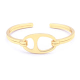 Delicate Charm Open Cuff Bangles Cubic Zirconia Plated Bracelets