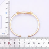 Delicate Charm Open Cuff Bangles Cubic Zirconia Plated Bracelets