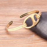 Delicate Charm Open Cuff Bangles Cubic Zirconia Plated Bracelets