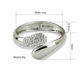 Snake-Like Metal Bangles for Women Rhinestone Bracelet Party Jewelry