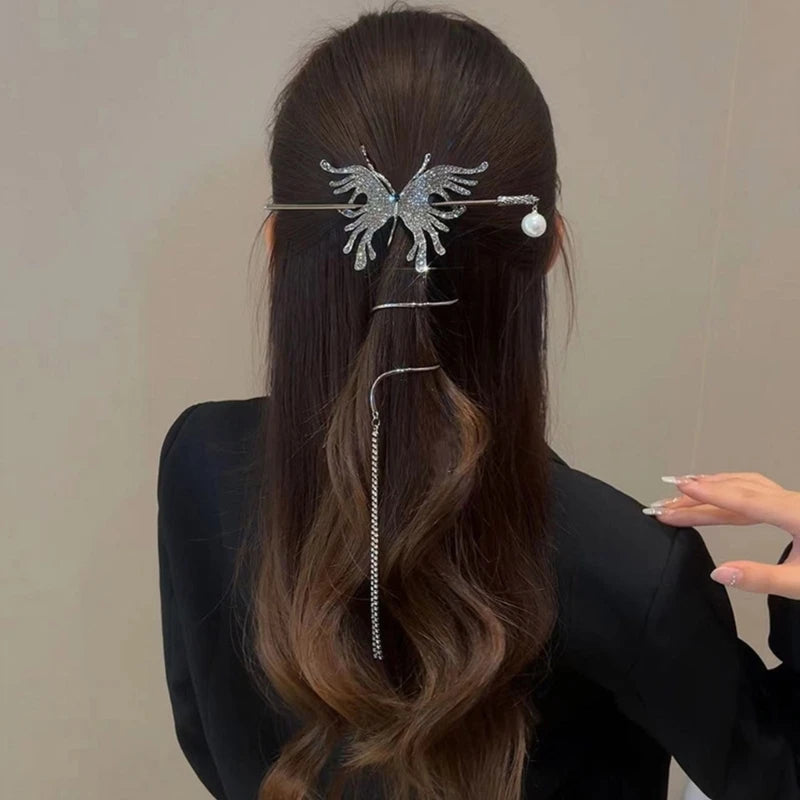 Chinese Style Snake Shape Hairpin Chignon Pins