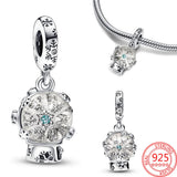 Sparkling Herbarium Cluster Dangle Charms 925 Silver