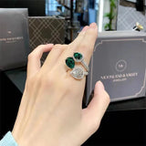Water Drop CZ Silver Ring for Women Girls
