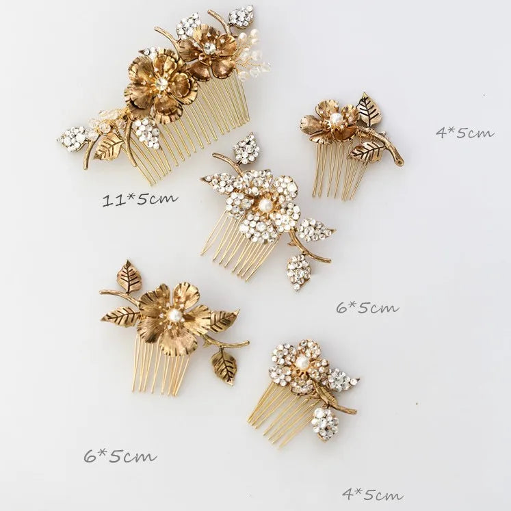 Vintage Bridal Crystal Hair Comb Pins for Wedding