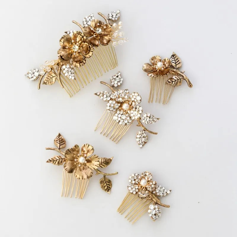 Vintage Bridal Crystal Hair Comb Pins for Wedding