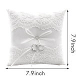 Elegant Lace Ring Pillow for Wedding Ceremony