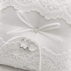 Elegant Lace Ring Pillow for Wedding Ceremony
