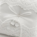 Elegant Lace Ring Pillow for Wedding Ceremony