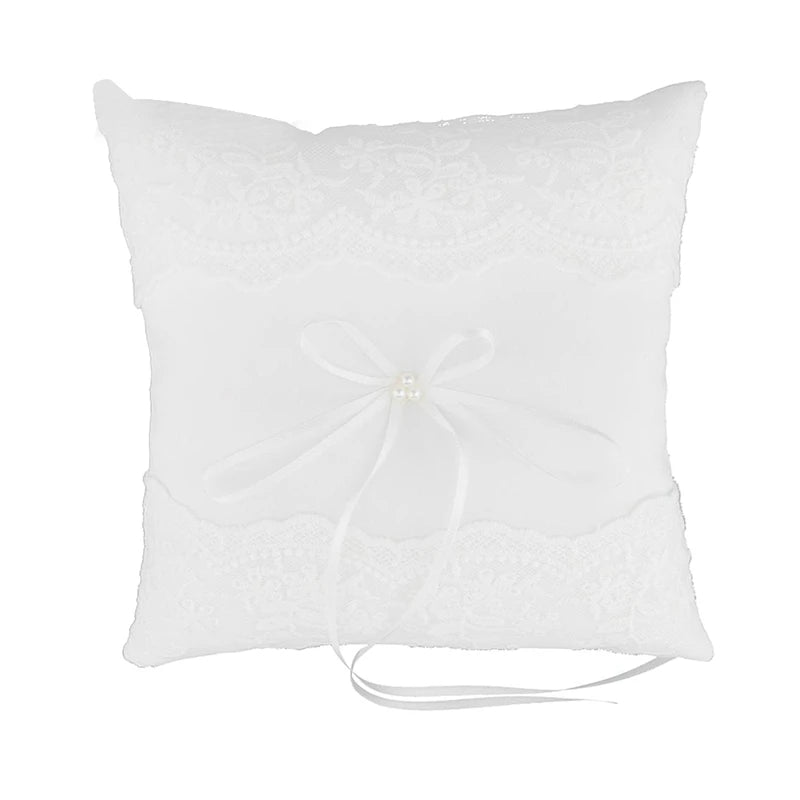Elegant Lace Ring Pillow for Wedding Ceremony