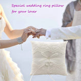 Elegant Lace Ring Pillow for Wedding Ceremony