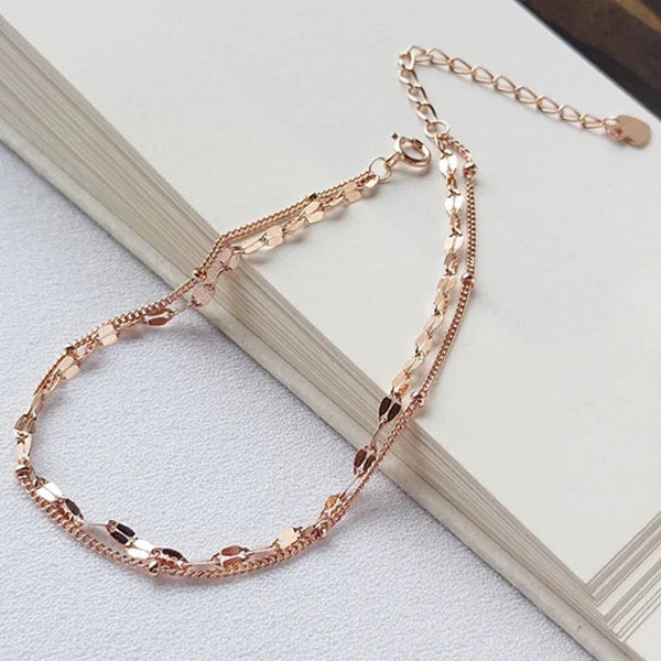925 Sterling Silver Sweet Rose Bracelet Women Jewelry