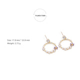 925 Sterling Silver Flower Wreath Stud Earrings for Women