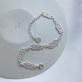 925 Sterling Silver Sweet Lace Bracelets Women Jewelry