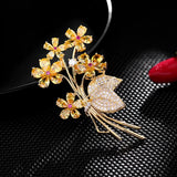 Zircon Flower Insect Animal Brooch Pin for Year