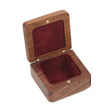 Walnut Square Jewelry Box Ring Organizer for Men Women