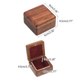 Walnut Square Jewelry Box Ring Organizer for Men Women