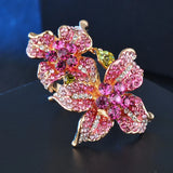 Zircon Flower Ring For Women Girls Valentine'S Gift