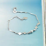 925 Silver Leaf Bracelet for Women Thin Hand Accessories