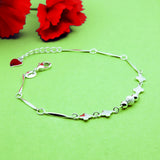 925 Silver Leaf Bracelet for Women Thin Hand Accessories