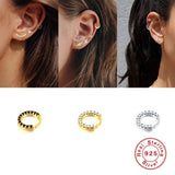Delicate Zircon Nose Piercing 925 Sterling Silver Ear Bone Earrings