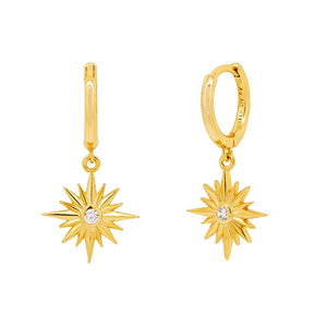 925 Sterling Silver Round Zircon Hoop Earrings for Women