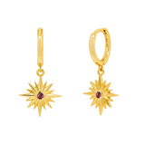 925 Sterling Silver Round Zircon Hoop Earrings for Women