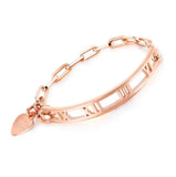 Roman Numeral Bracelet Titanium Bangle Fine Jewelry for Women