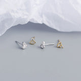 Zircon Horse Eye Shape Stud Earrings