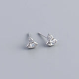 Zircon Horse Eye Shape Stud Earrings
