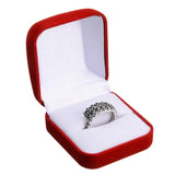 Velvet 4 Ring Box for Wedding Bridal Jewelry