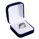 Velvet 4 Ring Box for Wedding Bridal Jewelry