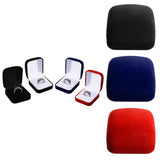 Velvet 4 Ring Box for Wedding Bridal Jewelry