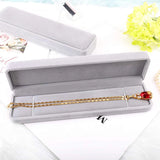 Velvet Long Necklace & Bracelet Display Case Jewelry Storage Box