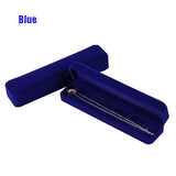 Velvet Long Necklace & Bracelet Display Case Jewelry Storage Box