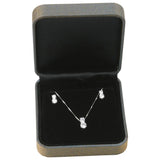 Deluxe Logo Printing Ring Case Pendant Necklace Organizer Wedding Ring Storage