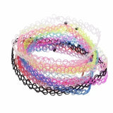 Gothic Punk Elastic Hollow Chocker Women Jewelry Fishline Stretch Necklace