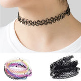 Gothic Punk Elastic Hollow Chocker Women Jewelry Fishline Stretch Necklace