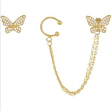 Butterfly Earbone Chain Tassel Earrings Personalized