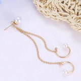 Delysia King Tassel Earrings Pearl 1 Piece Temperament Ear Buckle
