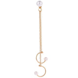 Delysia King Tassel Earrings Pearl 1 Piece Temperament Ear Buckle
