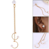 Delysia King Tassel Earrings Pearl 1 Piece Temperament Ear Buckle