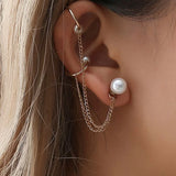 Delysia King Tassel Earrings Pearl 1 Piece Temperament Ear Buckle