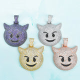 Evil Expression Necklace with 4mm Tennis Chain