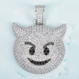 Evil Expression Necklace with 4mm Tennis Chain