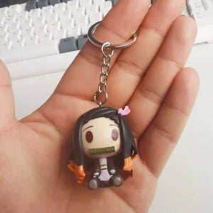 Demon Slayer Anime Keychain Nezuko Tanjirou Inosuke Zenitsu Figure Toy